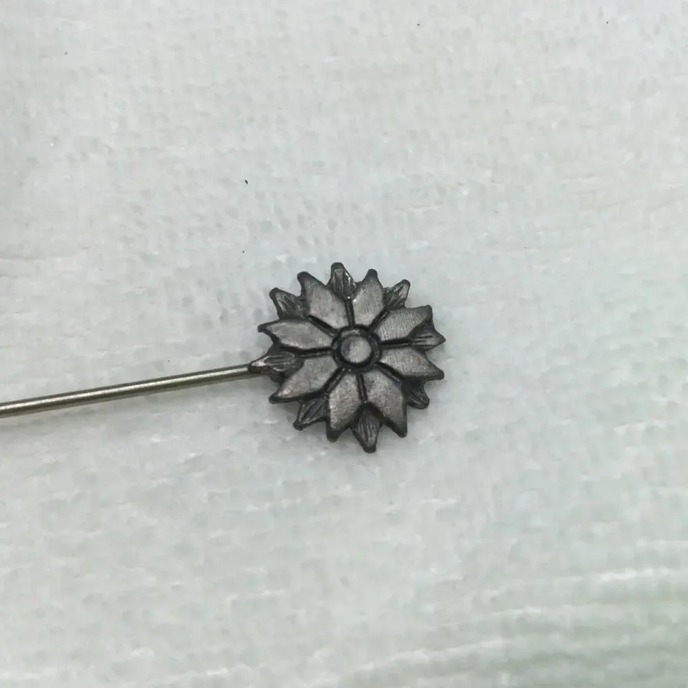 Vintage Pewter Flower Hat Pin